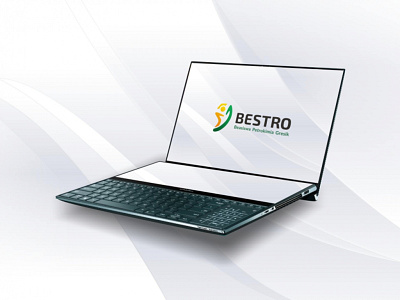 Bestro Logo Presentation app bestro branding graphic design laptop logo logos mockup motion graphics ui ux