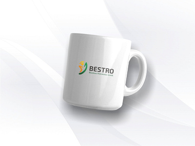 Bestro Logo Presentation bestro branding graphic design logo mockup mug stationary ui