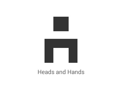 H&H logo brand h hand hands head heads identity logo loho mark symbol