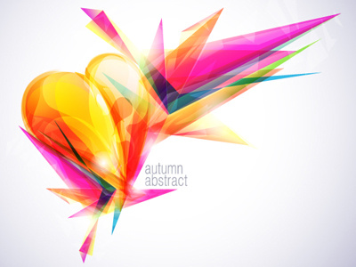 Vector Abstract abstract colorful heart triangle vector