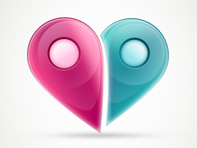 Icon for app heart icon map