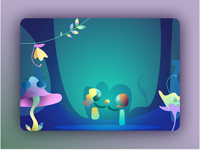 Rosemary garden animation children ethereal garden illustration mind mushroom