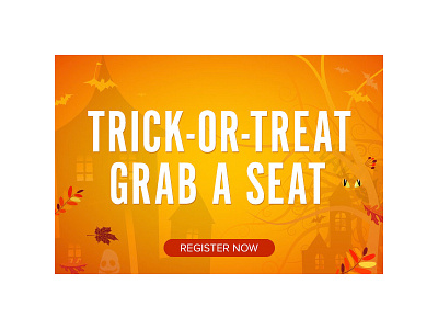 Halloween Email Promo banner email promo fall halloween marketing trick or treat