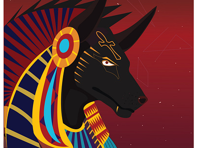 anubis 01 illustration vector