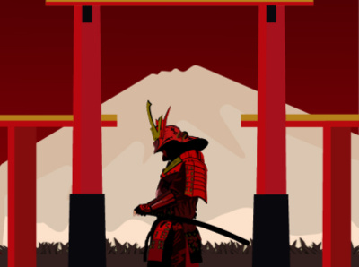 samurai 01 illustration vector