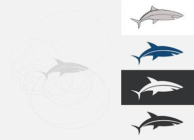 shark logo design illustration logo vector