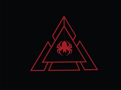 Spider design illustration logo minimal vector