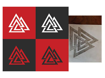 3 Triangle design illustration logo vector