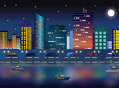 City illustration vector