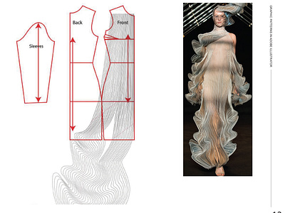 Graphic pattern for Iris Van Herpen Haute Couture