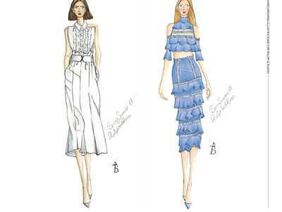 Fashion Illustration for Ralph&Russo design drawing fashion design fashion illustration graphic design haute couture illustration