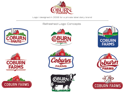 Coburn Farms Logo Redesign branding illustration logo typography