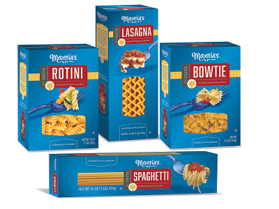 Mantia's Pasta Packaging art direction branding copywriting packagingdesign photo manipulation typography