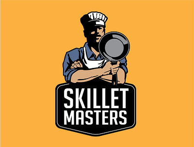 Skillet Masters Chef Logo brand design logo design vector illustration