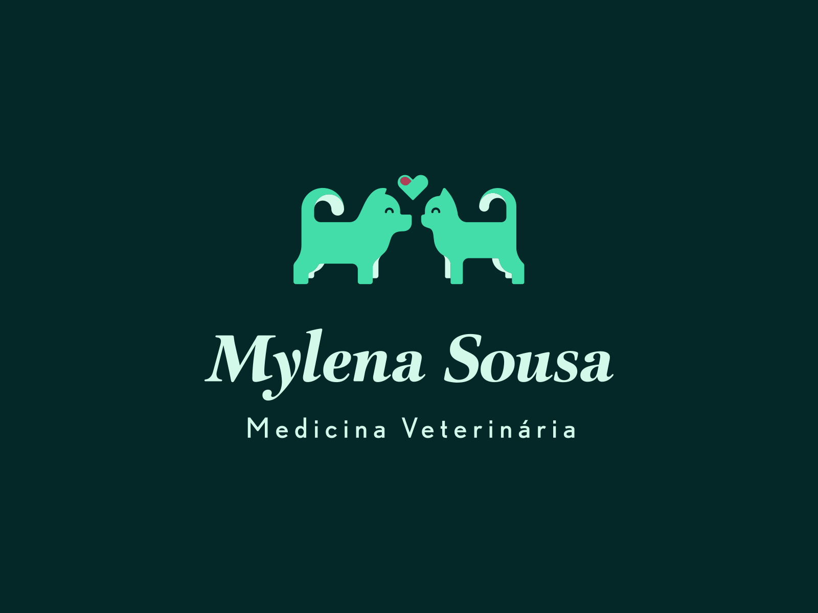 Mylena Sousa Logo Monocromatic animations brand brand design cat design dog flat graphic design identity design illustration logo