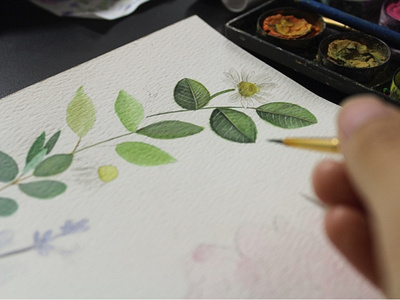 Botanical sconces botanical botanical art flowers illustration paint painting plants process watercolor
