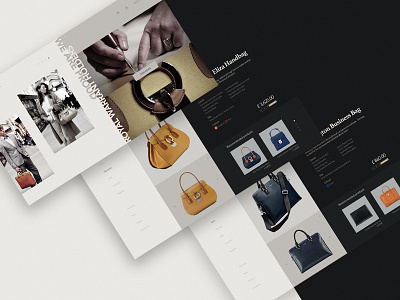 Luxury brand web design photoshop ui webdesign