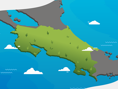 Map - Costa Rica costa rica graphic design illustration map vector