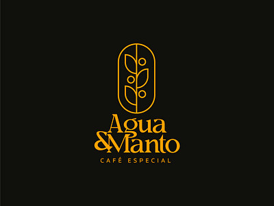 Agua & Manto logo coffee graphic design logo vector