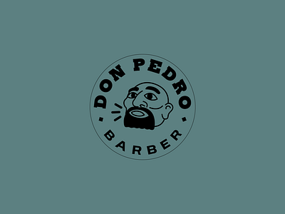 Don Pedro logo barber graphic design logo