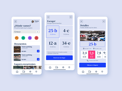 Parking Mobile App Exploration app color figma mobile parking ui