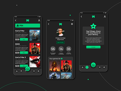 ControllApp UI/UX Design app design mobile app stores ui ux video game