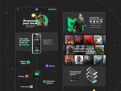 ControllApp Web Design app graphic design mobile app ui ux video game web web design website