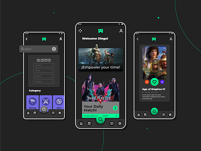 ControllApp UI/UX Design app design mobile app store ui ux video game