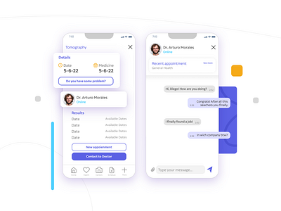 Dr. Online UI/UX Design branding color design doctor health illustration mobile app ui design ux