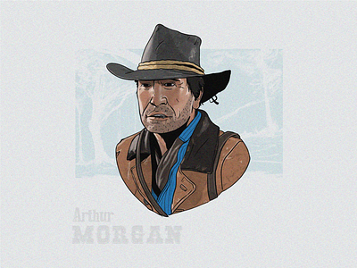 Arthur Morgan color design draw drawing hat illustration rdr2 western