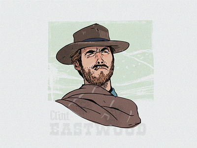 Clint Eastwood clint eastwood color cowboy design draw drawing illustration western