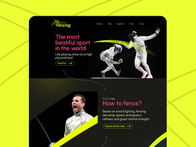 Fencing Sport Website Concept