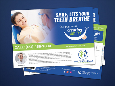 Dental Direct Mail EDDM Marketing Postcard Design