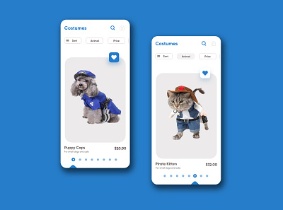 Pet Costume AR Mobile App 3d adobe xd android app design ar branding concept costume design ecommerce figma mobile app design pet ui ux vr