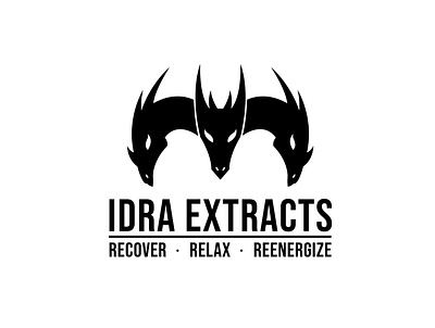 Idra Extracts Logo branding cannabis design dragon illustrator logo vector