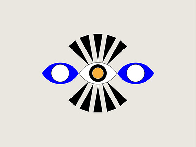 Third Eye design geometric icon illustration logo shape vector