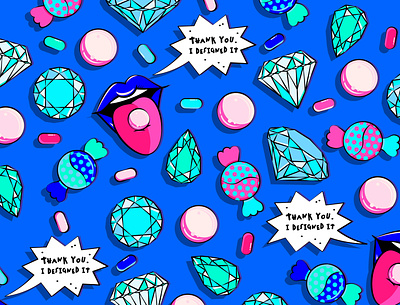 Tierra Whack Pattern color design diamonds geometric icon illustration illustrator pattern vector