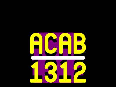 ACAB 1312 1312 acab anarchy dissent graphic graphic design logotype police protest typography vector wordmark