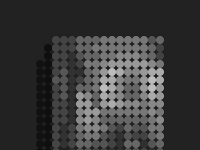 HELLO-JPEG, Mosaic of Circles in Greyscale.