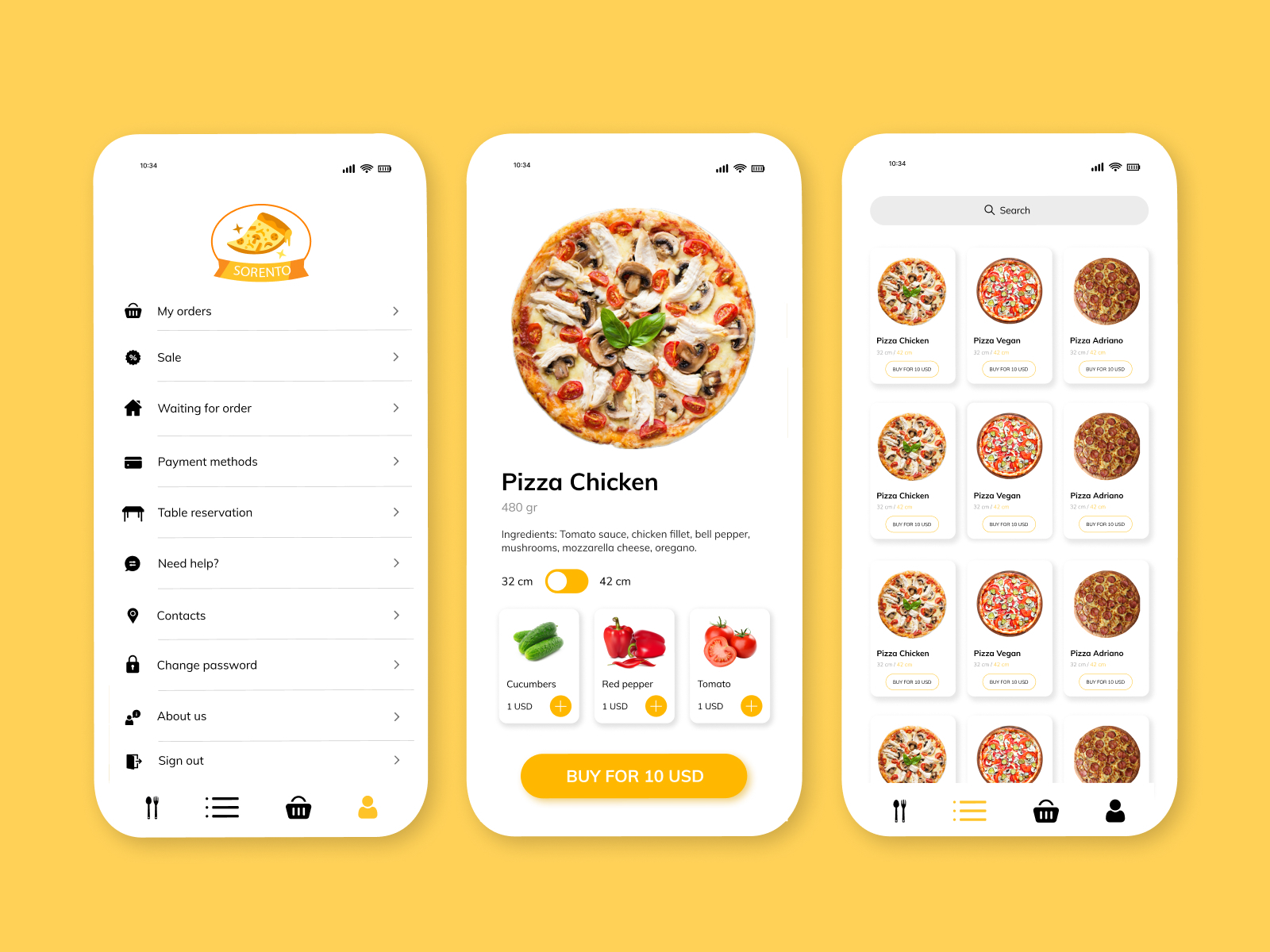 Pizzeria App By Kristina On Dribbble