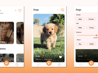 Pet adoption design pet pet adoption pet app user experience