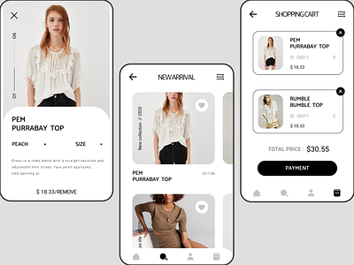 ZARA APP DESIGN brand clothes design fashion hnm