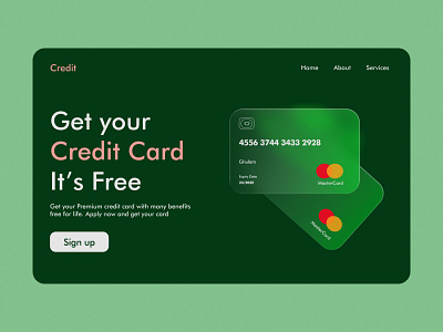 Credit Card Web Design branding design user experience userinterface vector