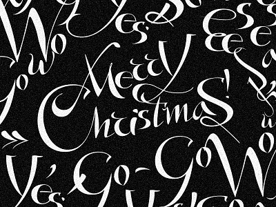 Merry Christmas calligraphy design font