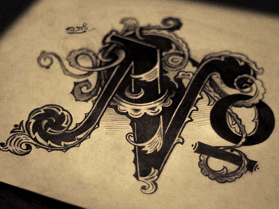 character № decor design handmade lettering pencil sketch typography