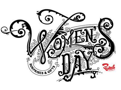Women's day decor design illustration lettering littering logo typography vector