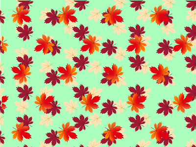 Vibrant Fall autumn color illustration leaves nature