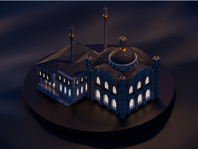3D | Büyük Mecidiye Camii 3d blender branding camii design illustration mosque turkey