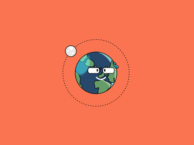 Earth Power flat icon illustration minimal vector