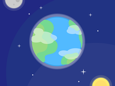 Earth design earth flat illustration space vector